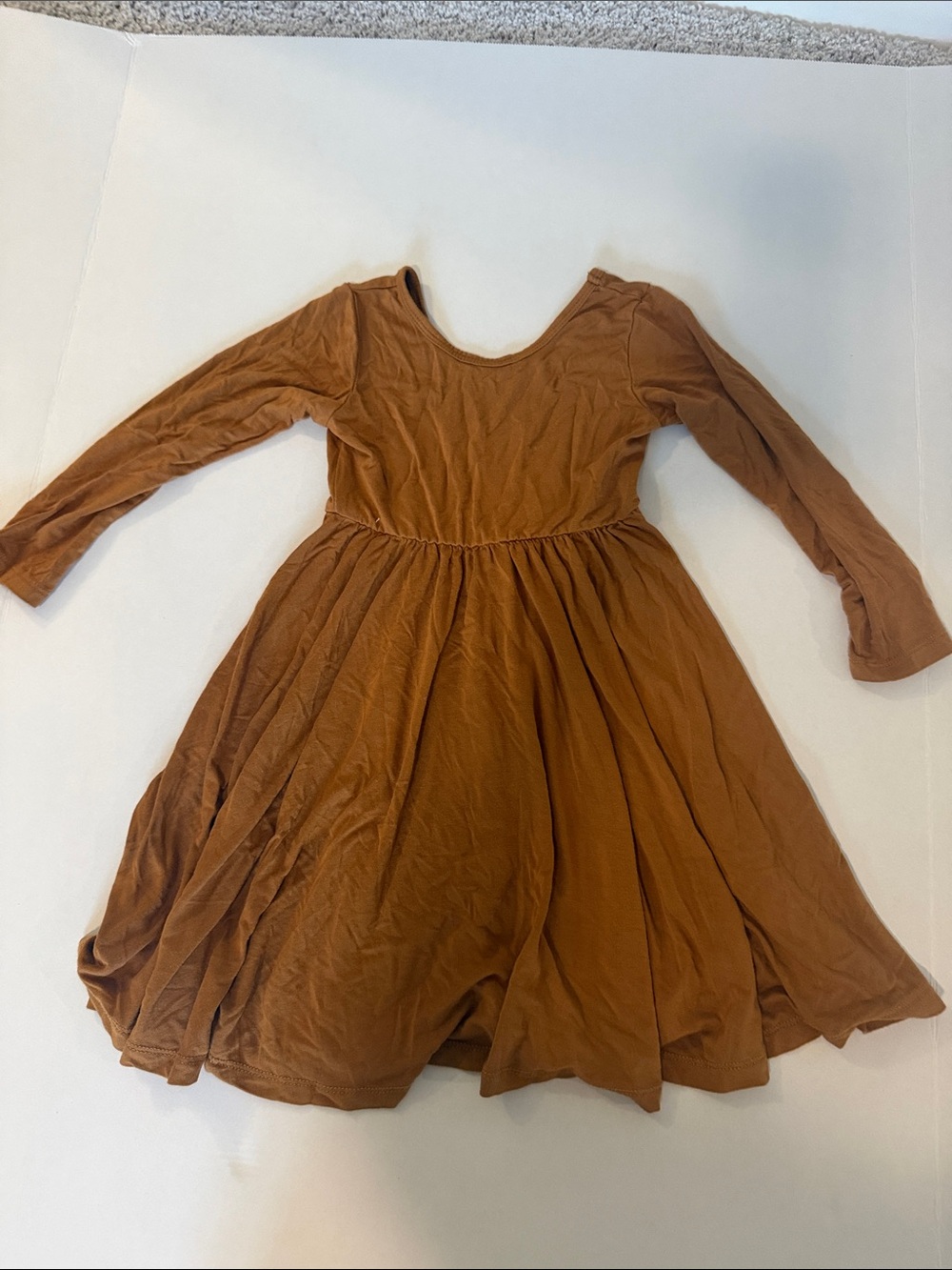 Kyte BABY Rust Brown Long Sleeve Twirl Dress